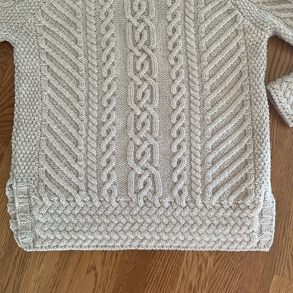 SAOL - 100% PREMIUM MERINO WOOL  Ireland Fisherman Sweater. Size L - Picture 5 of 10